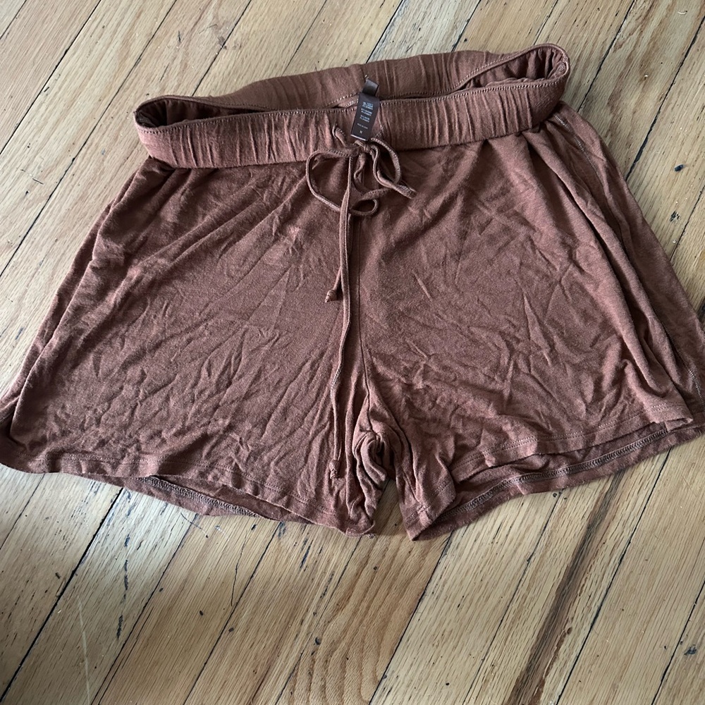 Women's Brown Drawstring Shorts